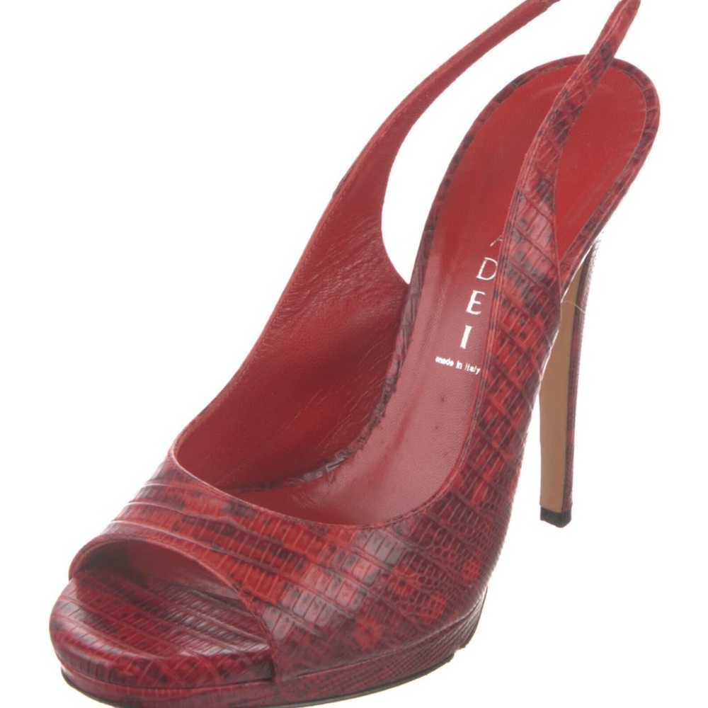 Casadei Leather Slingback Sandals
